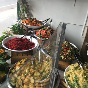 Vegan items at La Valle in North London