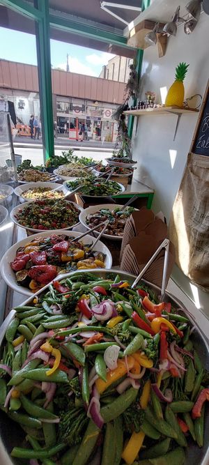 This is about half of what was in offer the day I ate there. The hot options were mostly vegetarian at La Valle in North London