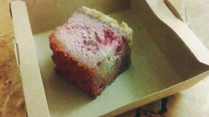 raw vegan berry cake at La Valle in North London