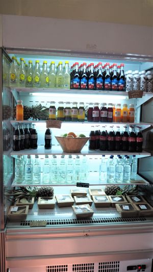 Drinks and Cakes at chilled section at La Valle in North London