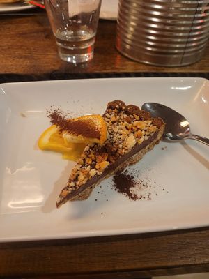 Walnut tart at Sano Pizza in Cork