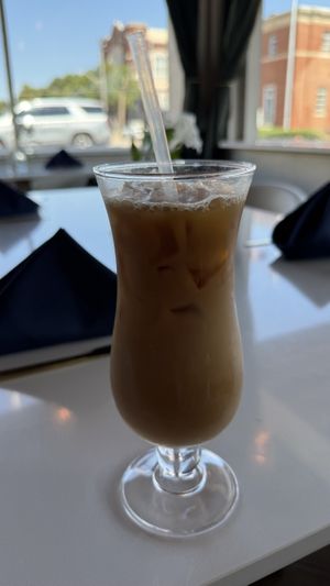 Latte with almond milk   at The Artisan at Brick Street Hotel in Durant