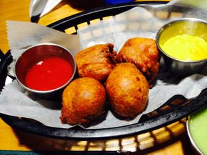 corn dogs at Flacos in Fresno