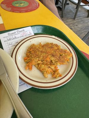 Vegan "sausage”  at Harold's Diner Soda Fountain & Farmacy in Eureka Springs