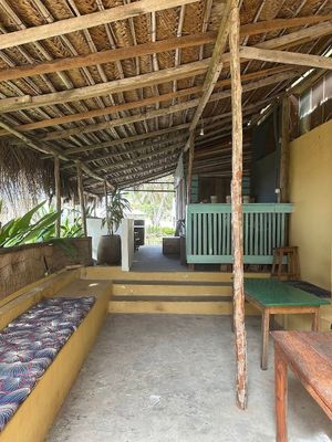 The inside of the Café at Jen's Café in Tofo