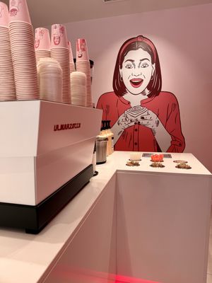 Coffee bar  at Lushé | Cinnamon Rolls Barcelona in Barcelona