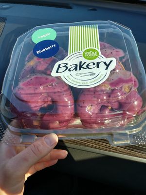 Vegan donuts in 1 of the 3 flavors offered. at Whole Foods Market - Bowman in Little Rock