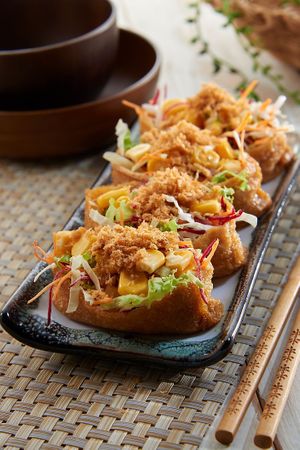 stuffed tofu at Simple Life - The Gardens Mall in Kuala Lumpur