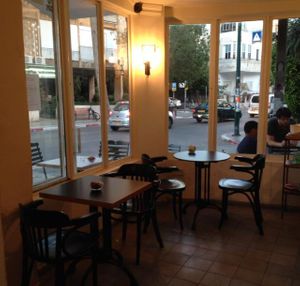 Inside at Cafe Nini in Tel Aviv