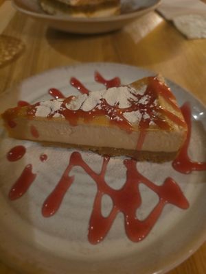New York cheesecake at The Cheese Cellar at Purezza in England