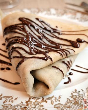 a delicious vegan crepe with dark chocolate! For Candlemas
 at MAGIC COFFEE SHOP in Nogent-sur-marne