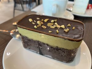 Dubai chocolate cake  at Veganerie Grand Palace - วีแกนเนอรี วัดพระแก้ว in Bangkok
