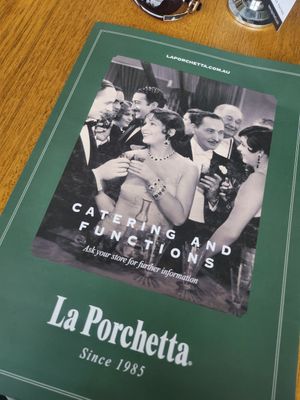 Menu sep 2025 at La Porchetta Italian Restaurant Bendigo in Bendigo