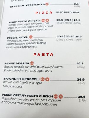 Menu sep 2025 at La Porchetta Italian Restaurant Bendigo in Bendigo