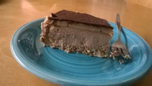 Caramel raw cheesecake at Wild Earth Organics Cafe and Store in Tauranga