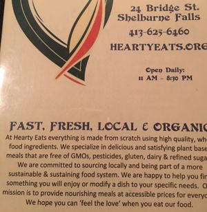 Hearty Eats at Hearty Eats in Shelburne Falls