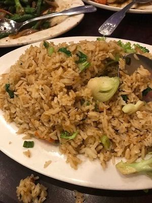 Vegetable fried rice w/o egg at Chef's Experience China Bistro in Hayward
