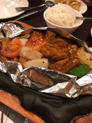 Sizzling tofu plate at Chef's Experience China Bistro in Hayward