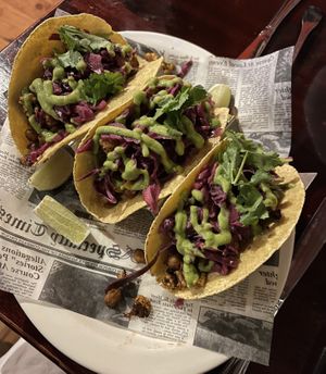 Chickpea and Cauliflower Tacos  at McCarthy’s in Cambridge