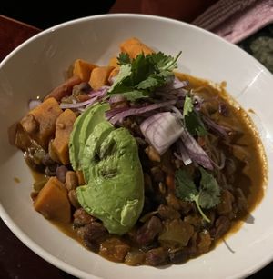Octoberfest special: vegan Pumpkin Chili  at McCarthy’s in Cambridge