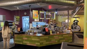 Counter   at Laughing Planet Cafe in Reno