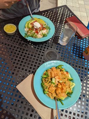 Vegan lunch for two came to a total of $35 at Laughing Planet Cafe in Reno