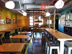 Dining room at Laughing Planet Cafe in Reno