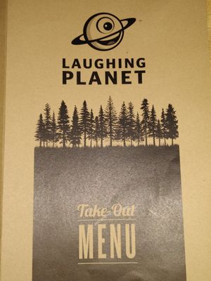 Menu at Laughing Planet Cafe in Reno