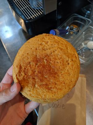 Vegan pumpkin snickerdoodle cookie at Laughing Planet Cafe in Reno