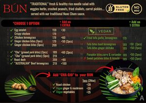 Menu at BUN & CHAY Phangan-Srithanu in Chang Wat Surat Thani