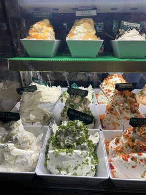 Cream cheese options  at Bagel Pub - University Place in New York
