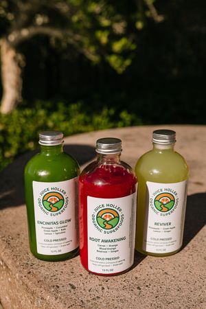 Organic Cold-Pressed Juice Selection  at Juice Holler in Encinitas