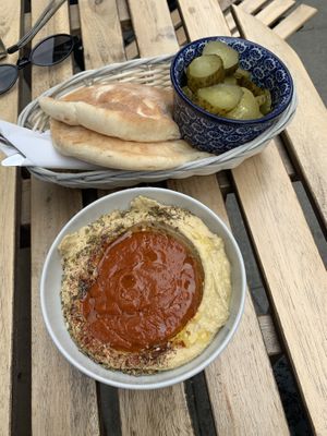 classic hummus at Hummus Amamamusi in Krakow
