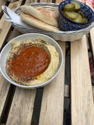 classic hummus at Hummus Amamamusi in Krakow
