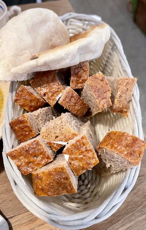 Bread  at Hummus Amamamusi in Krakow