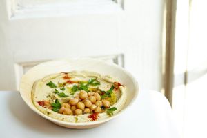 HUmmus from Amamamusi served on place. at Hummus Amamamusi in Krakow