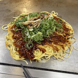 vegan okonomiyaki   at OKAMOTO‘S OKONOMIYAKI in Hiroshima