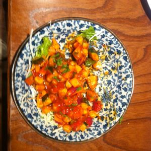 aloo chana chaat at Veg Kitchen in Tokyo