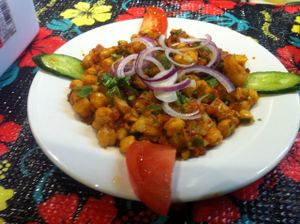 Aloo chana chat at Veg Kitchen in Tokyo