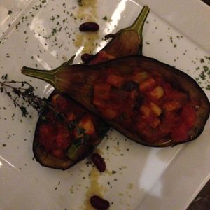 decent but bland aubergine  at The Herbivores - Causeway Bay in Hong Kong Island