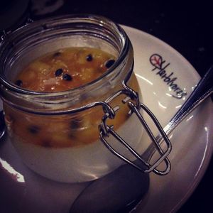 hight light of the meal: coconut panacotta  at The Herbivores - Causeway Bay in Hong Kong Island