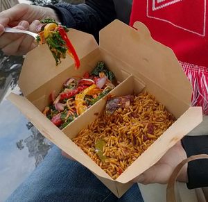 Jollof rice and salad (Too Good to Go) at Mamas Mat Kafè in Oslo