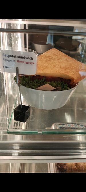 Sweet potato sandwich at Mamas Mat Kafè in Oslo