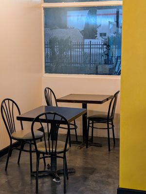 Seating at Mellow Moods Cafe in Tortola