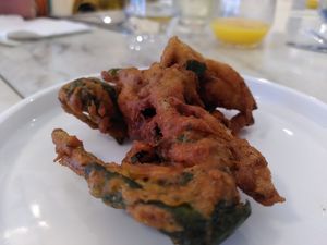 Spinach starter (September 2025) at Cegin Punjabi in Ceredigion