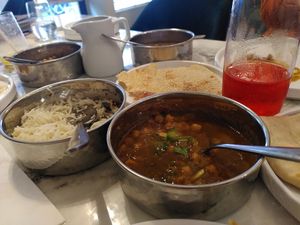 All the food and rose drink (September 2025) at Cegin Punjabi in Ceredigion