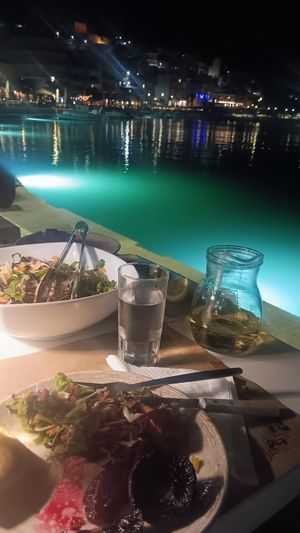 Mixed salad, grilled mushrooms, beetroots at Tzivaeri in Crete