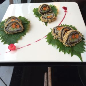 small but good - yam sushi at XiangJi Ge Vegetarian in Shanghai