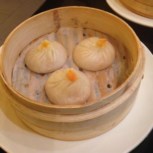 Pumpkin Dumplings at XiangJi Ge Vegetarian in Shanghai