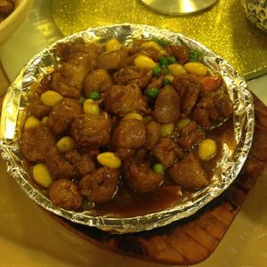 Meatballs at XiangJi Ge Vegetarian in Shanghai